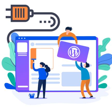 WordPress logo als symbool van content management systeem