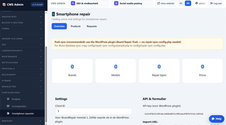 Smartphone Reparatie Configurator