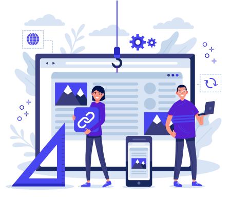 Visuele voorstelling van een stijgende lijn in zoekresultaten door linkbuilding.