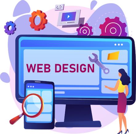Responsief ontwerp getoond op een desktop, tablet en smartphone met consistente lay-out.